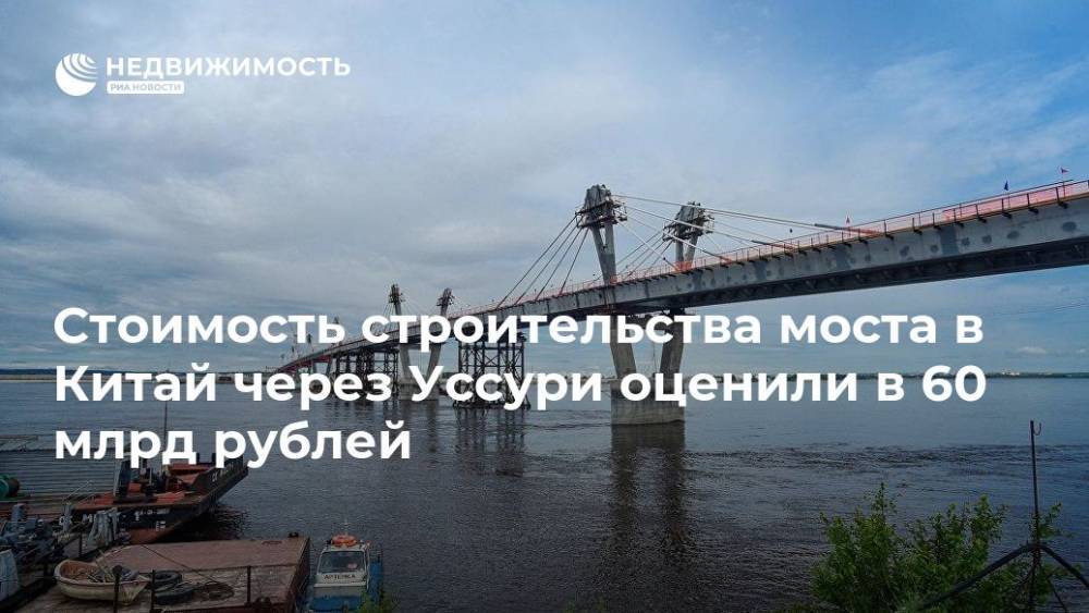 Стоимость строительства моста в Китай через Уссури оценили в 60 млрд рублей - realty.ria.ru - Россия - Китай - Хабаровский край - Хабаровск - Строительство