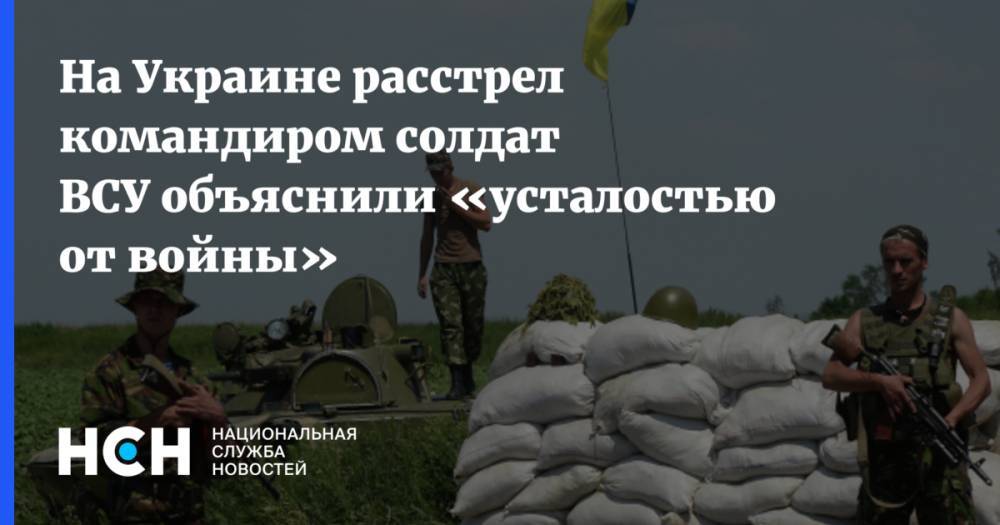 Константин Бондаренко - На Украине расстрел командиром солдат ВСУ объяснили «усталостью от войны» - nsn.fm - Украина - ЛНР