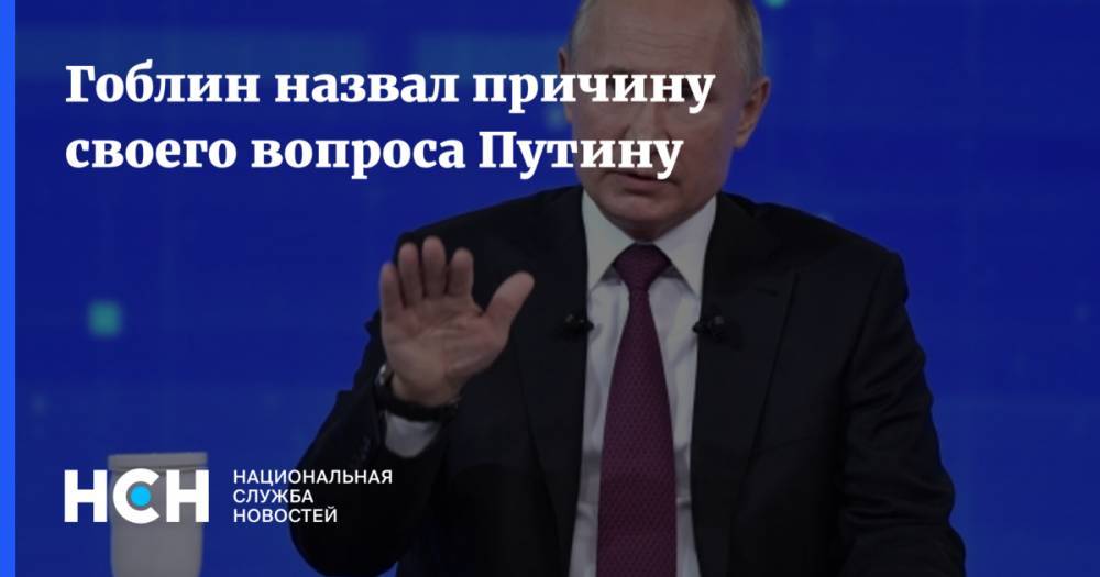 Владимир Путин - Дмитрий Пучков - Гоблин назвал причину своего вопроса Путину - nsn.fm - Россия