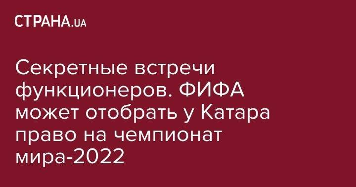 Мишель Платини - Секретные встречи функционеров. ФИФА может отобрать у Катара право на чемпионат мира-2022 - strana.ua - Южная Корея - США - Австралия - Япония - Катар