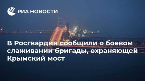 Виктор Золотов - В Росгвардии сообщили о боевом слаживании бригады, охраняющей Крымский мост - vestirossii.com - Москва - Керчь