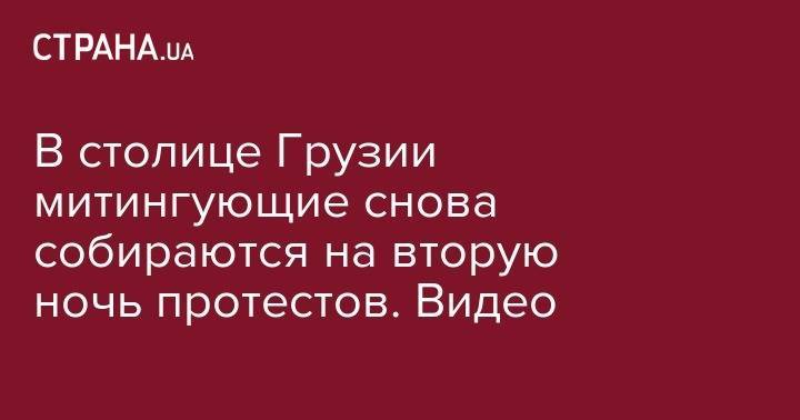 В столице Грузии митингующие снова собираются на вторую ночь протестов. Видео - strana.ua - Грузия - Тбилиси - Tbilisi