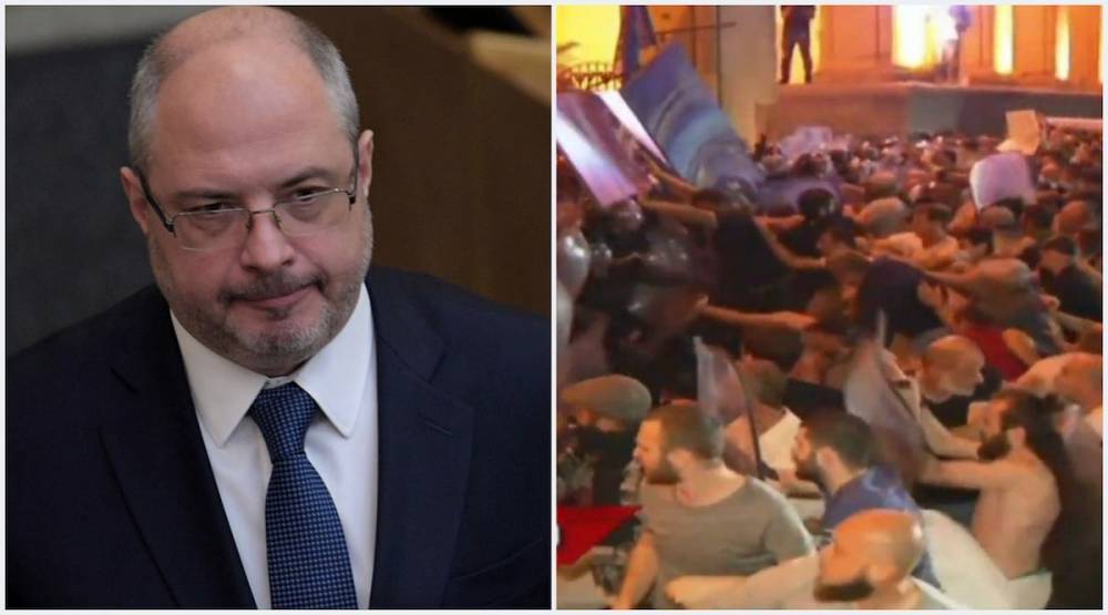 Сергей Гаврилов - Митинги в Тбилиси: депутат Гаврилов объяснил, зачем сел в кресло спикера парламента Грузии - nur.kz - Россия - Грузия - Тбилиси