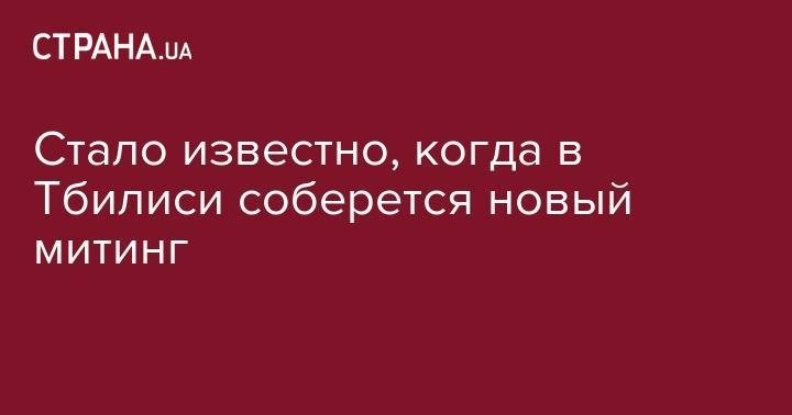 Сергей Гаврилов - Стала известно, когда в Тбилиси начнется новый митинг - strana.ua - Грузия - Тбилиси