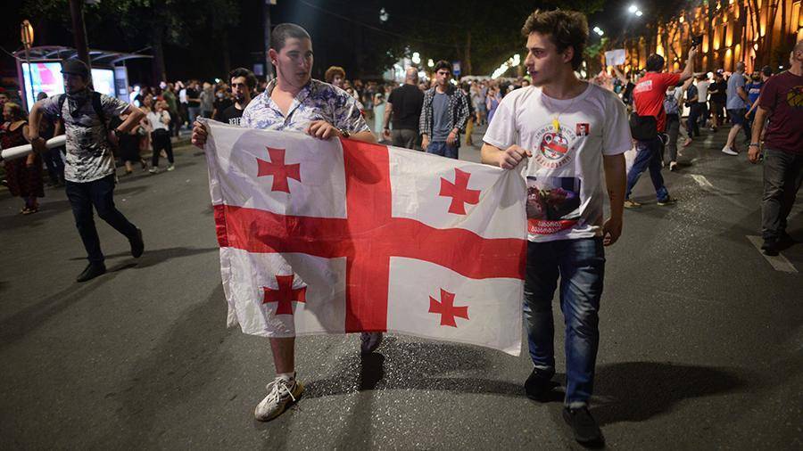 Георгий Гахарии - Акция протеста в Тбилиси завершилась - iz.ru - Грузия - Тбилиси