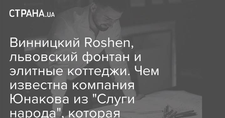 Владимир Зеленский - Петр Порошенко - Винницкий Roshen, львовский фонтан и элитные коттеджи. Чем известна компания Юнакова из "Слуги народа", которая работает над Офисом Зеленского - strana.ua - Киев