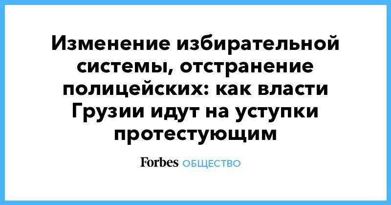 Бидзина Иванишвили - Изменение избирательной системы, отстранение полицейских: как власти Грузии идут на уступки протестующим - forbes.ru - Грузия