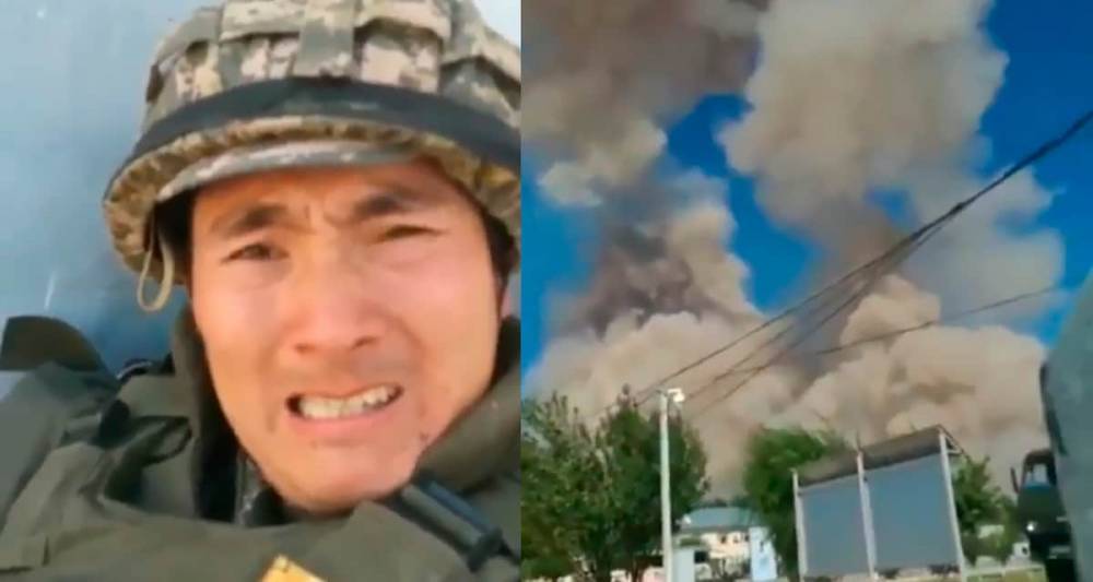 "Мы чудом спаслись": записавший видео военнослужащий о взрывах в Арыси - nur.kz - Алма-Ата