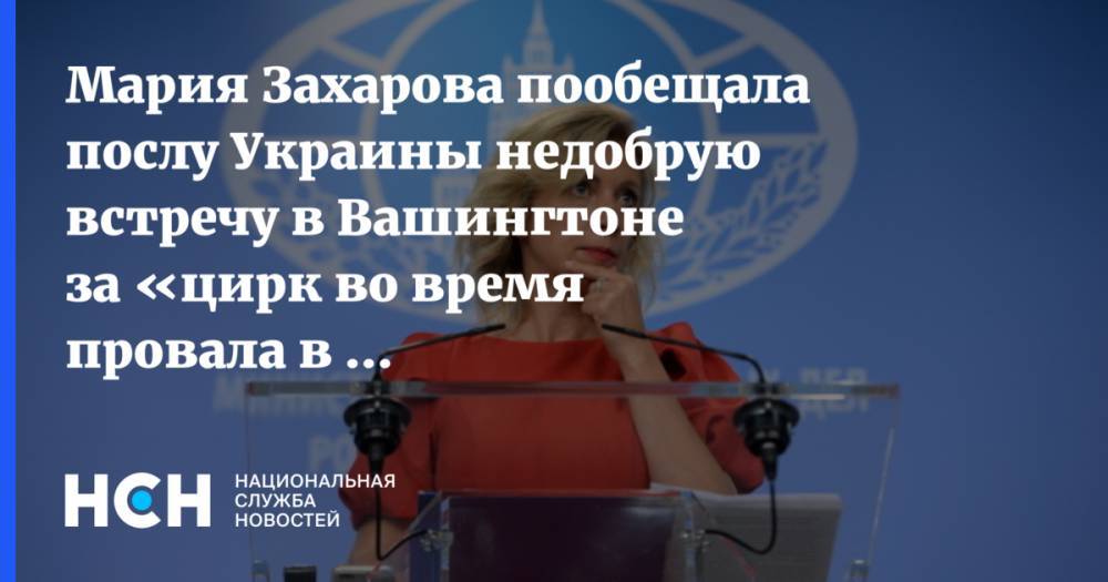 Мария Захарова - Мария Захарова пообещала послу Украины недобрую встречу в Вашингтоне за «цирк во время провала в ПАСЕ» - nsn.fm - Россия - США - Украина - Киев - Вашингтон