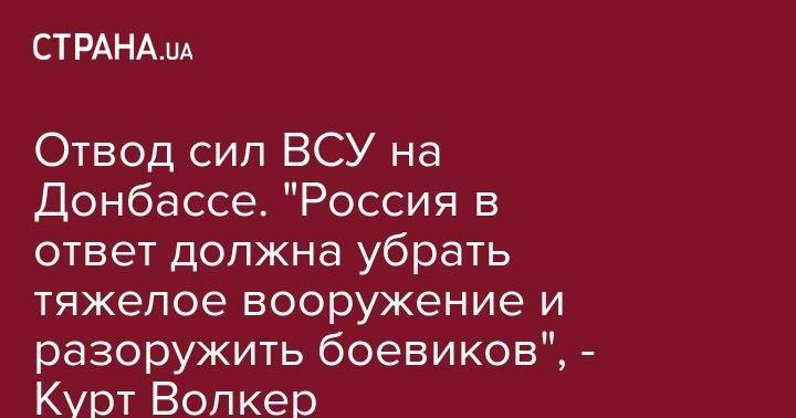 Курт Волкер - Отвод сил ВСУ на Донбассе. "Россия в ответ должна убрать тяжелое вооружение и разоружить боевиков", - Курт Волкер - strana.ua - Россия - США - Украина - станица Луганская