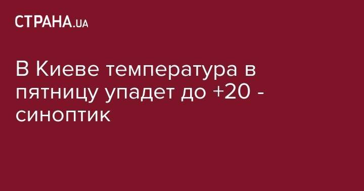 Наталья Диденко - В Киеве температура в пятницу упадет до +20 - синоптик - strana.ua - Украина - Киев