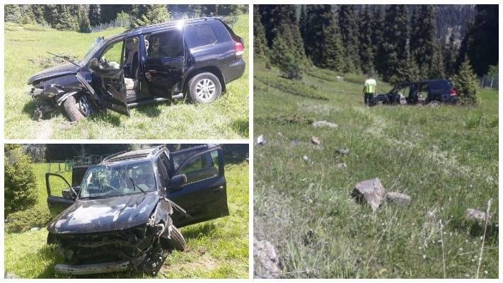 Land Cruiser c пассажирами сорвался с обрыва в районе БАО (фото) - nur.kz - Казахстан - Алма-Ата