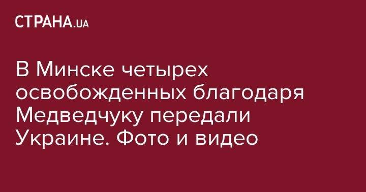 Владимир Зеленский - Виктор Медведчук - В Минске четырех освобожденных благодаря Медведчуку передали Украине. Фото и видео - strana.ua - Украина - ДНР - Ростов-На-Дону - Минск - Donetsk