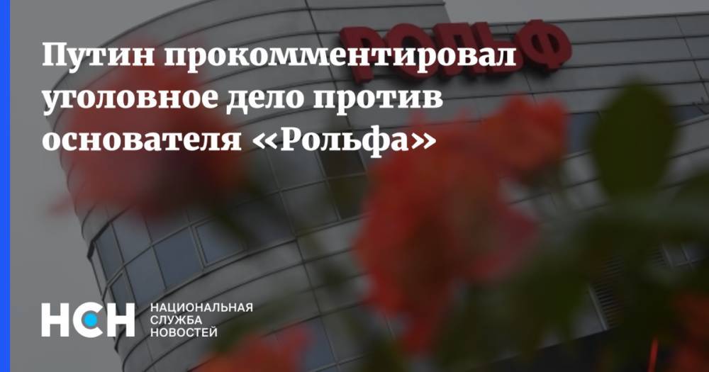 Владимир Путин - Сергей Петров - Анатолий Кайро - Путин прокомментировал уголовное дело против основателя «Рольфа» - nsn.fm - Россия