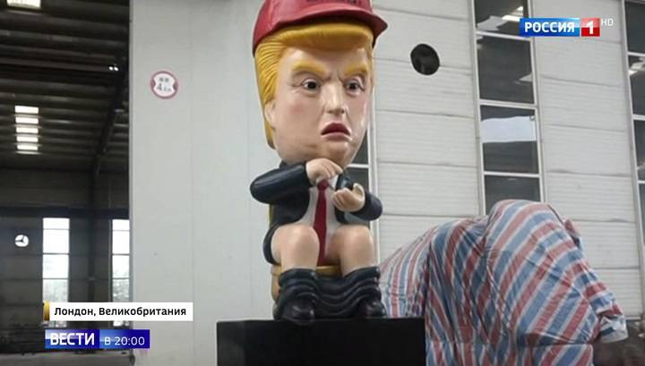 Дональд Трамп - Тереза Мэй - Джереми Хант - Визит Трампа в Лондон: его кукла на унитазе и протесты горожан - vesti.ru - США - Вашингтон - Англия - Лондон