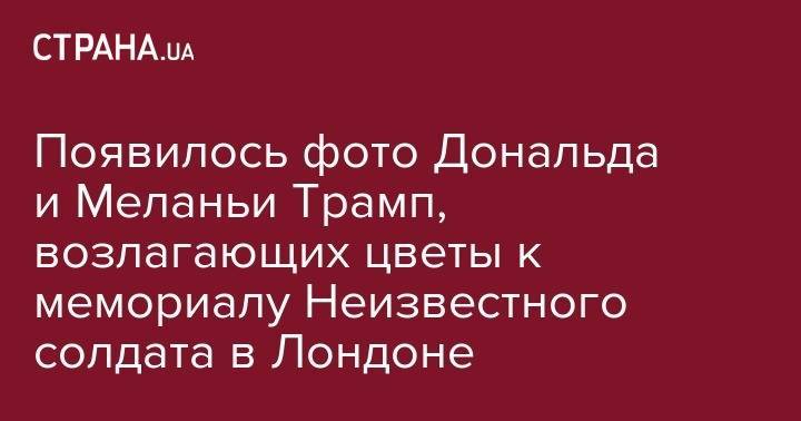 Дональд Трамп - Тереза Мэй - Меланья Трамп - Появилось фото Дональда и Меланьи Трамп, возлагающих цветы к мемориалу Неизвестного солдата в Лондоне - strana.ua - США - Англия - Лондон