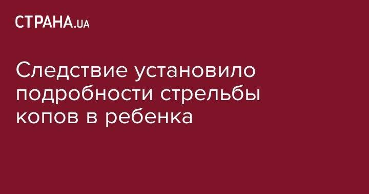 Иван Приходько - Следствие установило подробности стрельбы копов в ребенка - strana.ua