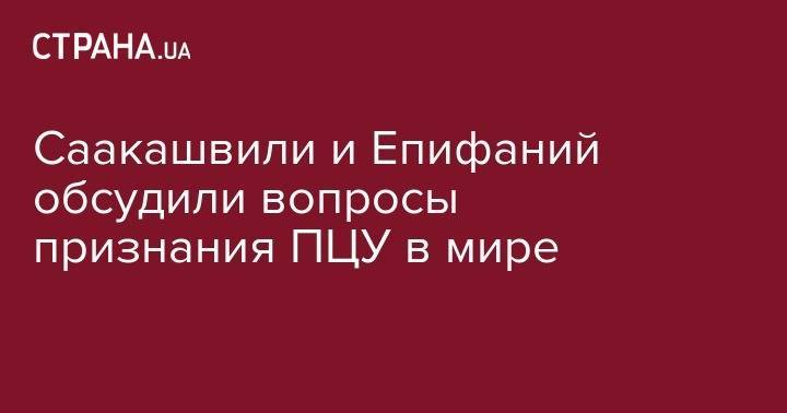 Михаил Саакашвили - Саакашвили и Епифаний обсудили вопросы признания ПЦУ в мире - strana.ua - Грузия