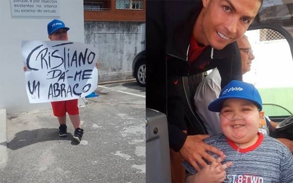 Криштиану Роналду - Cristiano Ronaldo - Роналду остановил автобус сборной Португалии ради 11-летнего мальчика. Он стоял с плакатом «Криштиану, обними меня» - glob-news.ru - Голландия - Португалия