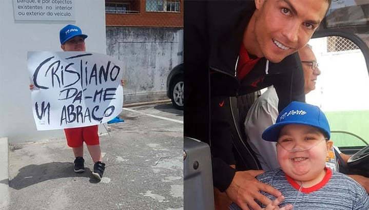 Криштиану Роналду - Cristiano Ronaldo - Криштиану, обними меня. Роналду остановил автобус сборной ради больного ребенка - vesti.ru - Португалия