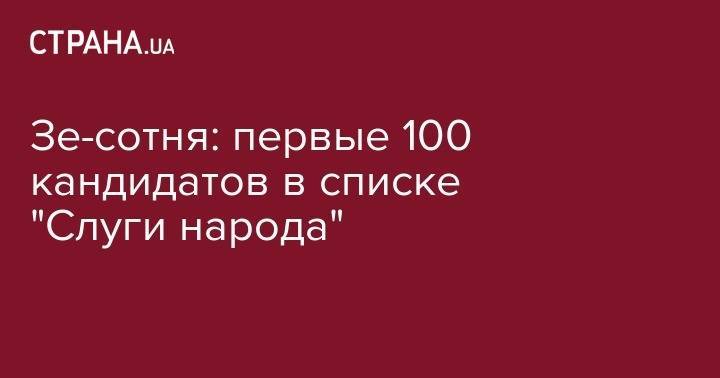 Владимир Зеленский - Дмитрий Разумков - Михаил Федоров - Руслан Стефанчук - Александр Корниенко - Зе-сотня: первые 100 кандидатов в списке "Слуги народа" - strana.ua - Киев