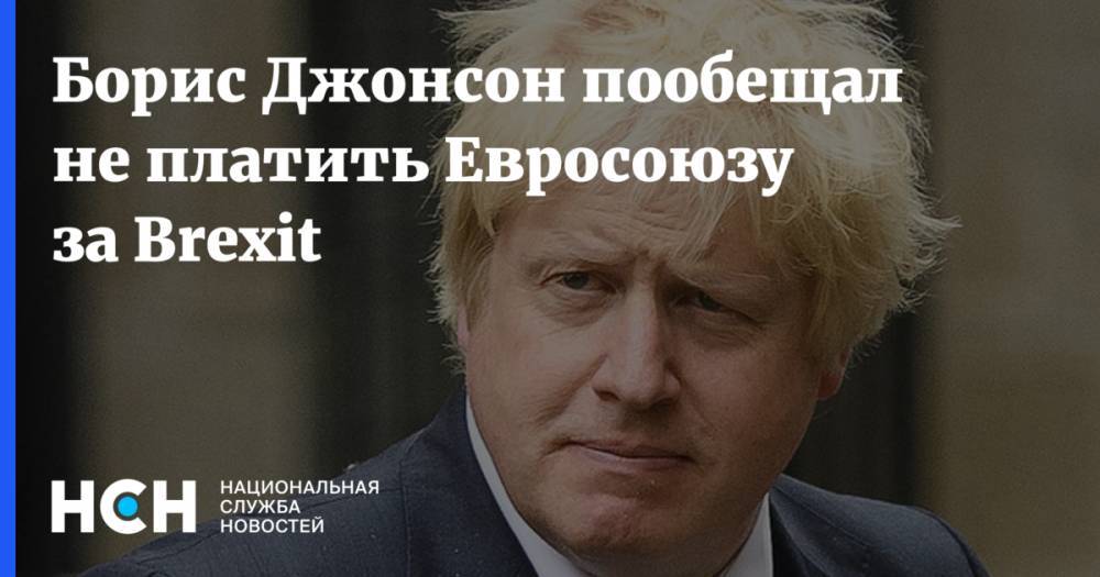 Борис Джонсон - Тереза Мэй - Борис Джонсон пообещал не платить Евросоюзу за Brexit - nsn.fm - Англия - Лондон - Ирландия
