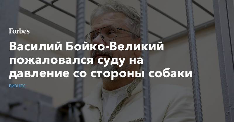 Василий Бойко-Великий - Василий Бойко-Великий пожаловался суду на давление со стороны собаки - forbes.ru