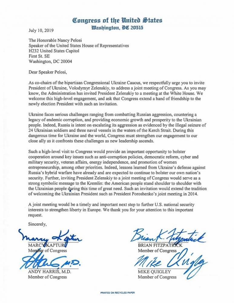 Дональд Трамп - Владимир Зеленский - Нэнси Пелоси - В США предложили пригласить Зеленского выступить в Конгрессе - ru.slovoidilo.ua - Россия - США - Украина - Вашингтон