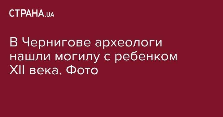 София Киевская - Вахтанг Кипиани - В Чернигове археологи нашли могилу с ребенком XII века. Фото - strana.ua - Египет - Русь