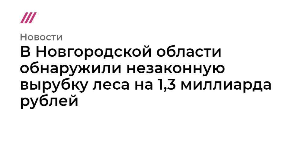 В Новгородской области обнаружили незаконную вырубку леса на 1,3 миллиарда рублей - tvrain.ru - Волгоград - Новгородская обл.