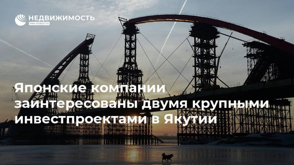 Японские компании заинтересованы двумя крупными инвестпроектами в Якутии - realty.ria.ru - Япония - респ. Саха - Якутск