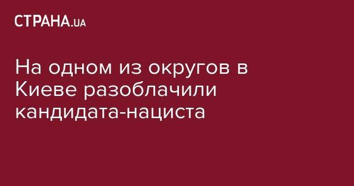 Эдуард Долинский - На одном из округов в Киеве разоблачили кандидата-нациста - strana.ua - Украина - Киев - Германия - Польша - Берлин