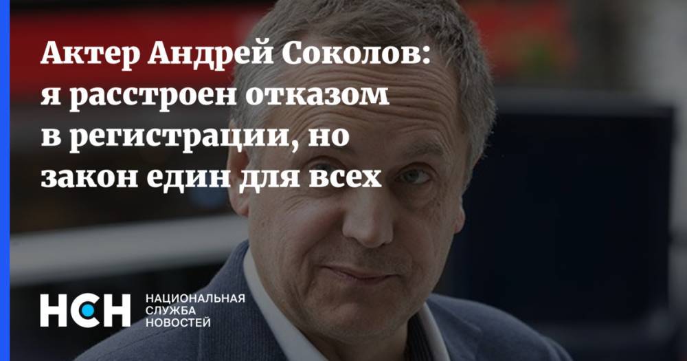 Любовь Соболь - Сергей Митрохин - Андрей Соколов - Дмитрий Булыкин - Актер Андрей Соколов: я расстроен отказом в регистрации, но закон един для всех - nsn.fm - Москва