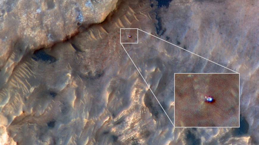 Опубликован снимок марсохода Curiosity с орбиты Марса - mir24.tv - США - шт. Аризона
