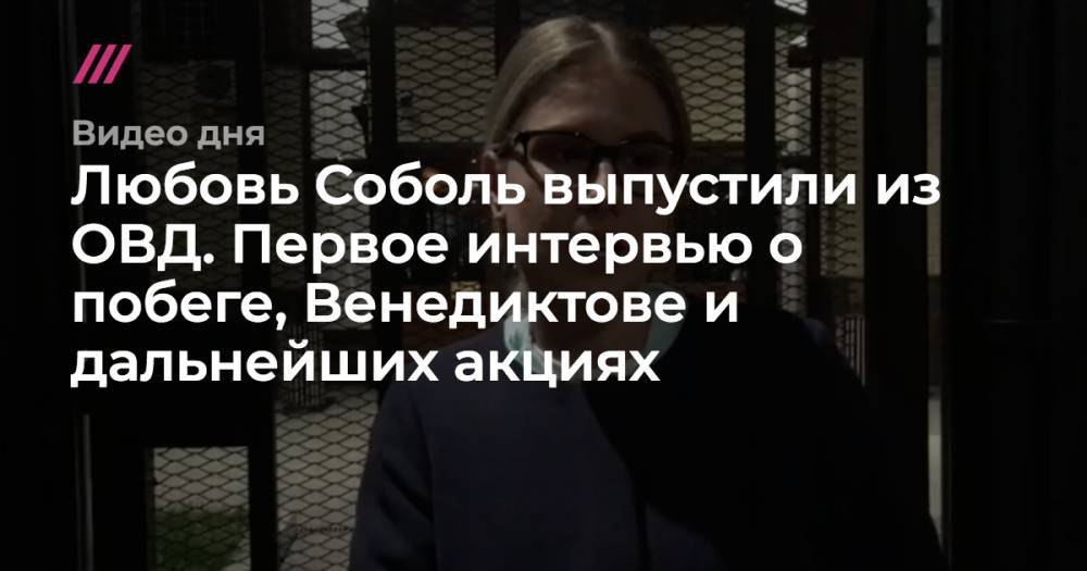 Илья Яшин - Любовь Соболь выпустили из ОВД. Первое интервью о побеге, Венедиктове и дальнейших акциях - tvrain.ru - Москва