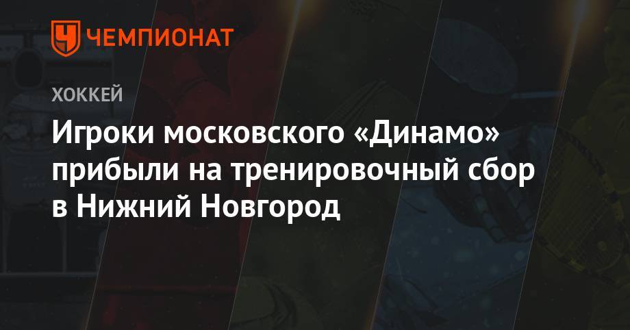 Игроки московского «Динамо» прибыли на тренировочный сбор в Нижний Новгород - championat.com - Москва - Нижегородская обл. - Нижний Новгород - Минск - Бор