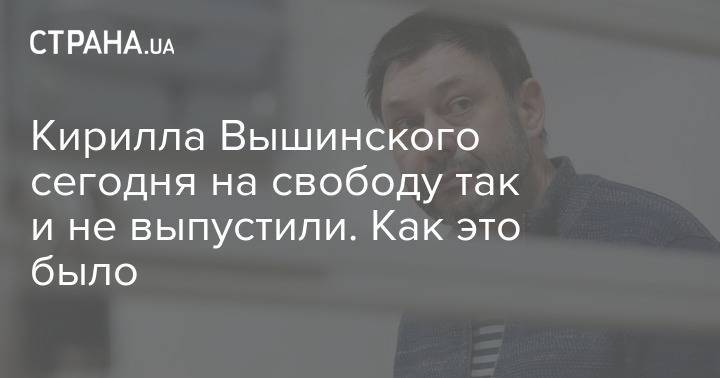 Кирилл Вышинский - Лариса Сарган - В Киеве сегодня могут выпустить из СИЗО Кирилла Вышинского. Онлайн-хроника суда - strana.ua - Москва - Украина - Киев
