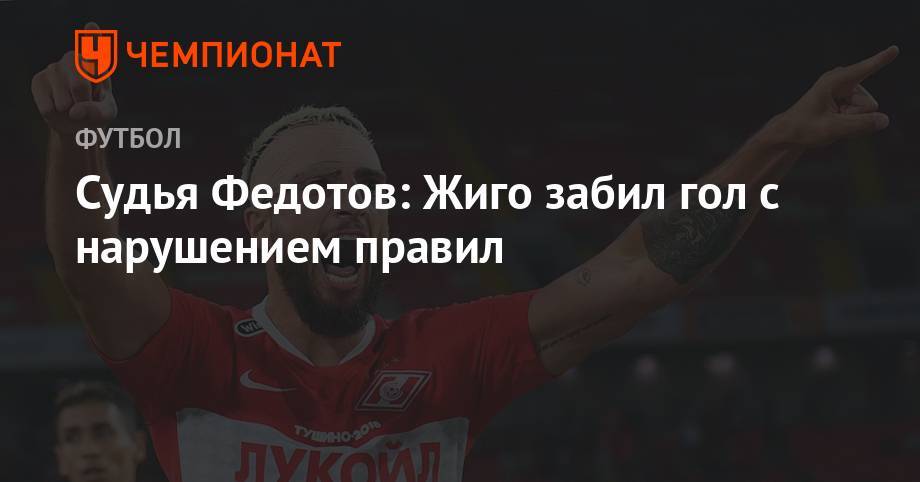 Самуэль Жиго - Игорь Федотов - Судья Федотов: Жиго забил гол с нарушением правил - championat.com - Москва - Россия - Сочи