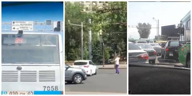 Петр Карандашов - Сам себе регулировщик: что творилось на дорогах Алматы во время блэкаута (фото, видео) - nur.kz - Алма-Ата
