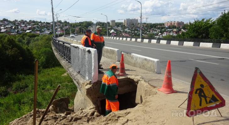 На Гагаринском мосту в Чебоксарах образовалась дыра - pg21.ru - Чебоксары