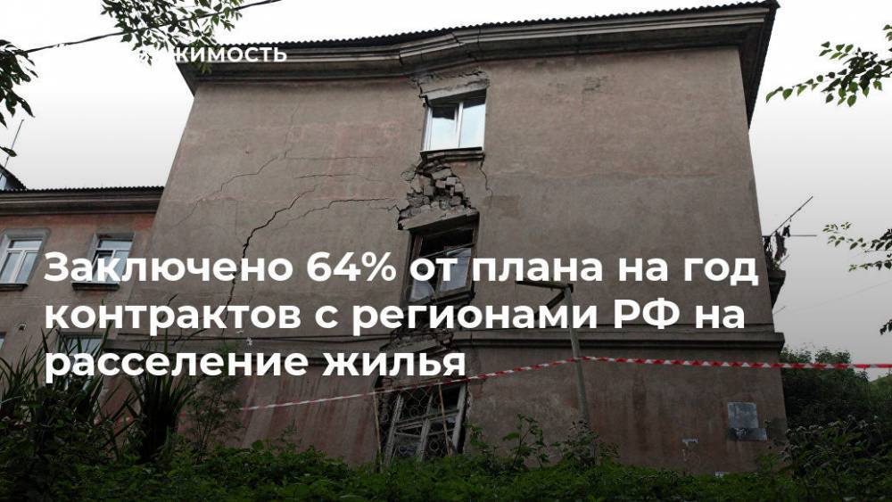 Дмитрий Волков - Заключено 64% от плана на год контрактов с регионами РФ на расселение жилья - realty.ria.ru - Москва - Россия - Москва