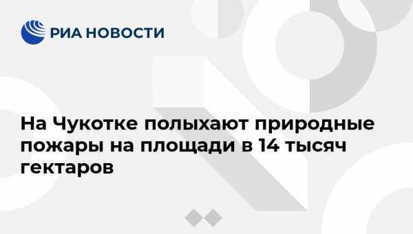 На Чукотке полыхают природные пожары на площади в 14 тысяч гектаров - vestirossii.com - Чукотка - Владивосток