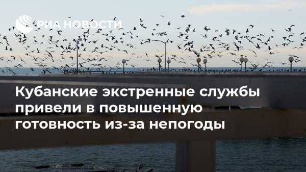 Вениамин Кондратьев - Кубанские экстренные службы привели в повышенную готовность из-за непогоды - vestirossii.com - Анапа - Сочи - Краснодарский край