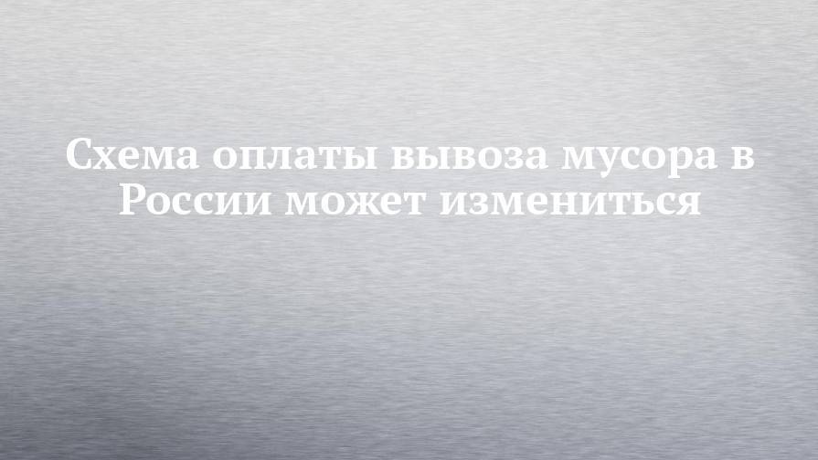 Схема оплаты вывоза мусора в России может измениться - chelny-izvest.ru - Россия