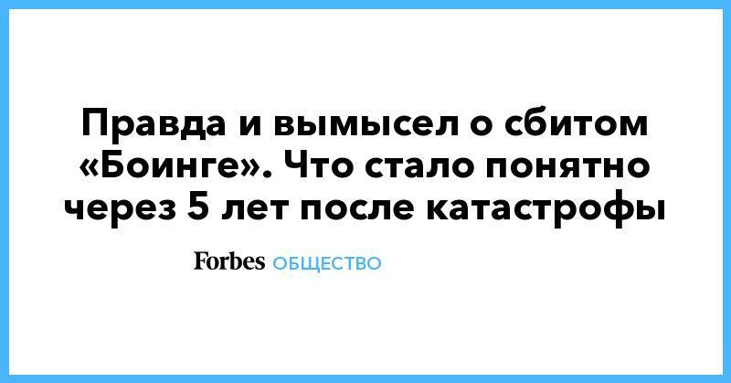 Правда и вымысел о сбитом «Боинге». Что стало понятно через 5 лет после катастрофы - forbes.ru - Украина - Куала-Лумпур - Амстердам - территория Советский Союз