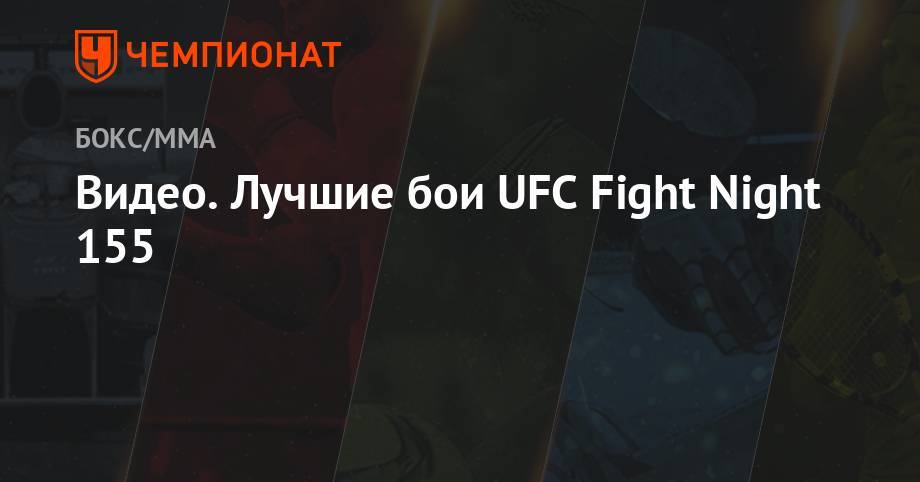 Марвин Веттори - Видео. Лучшие бои UFC Fight Night 155 - championat.com - Веллингтон