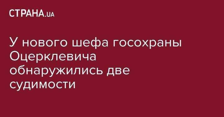 Владимир Зеленский - Андрей Богдан - У нового шефа госохраны Оцерклевича обнаружились две судимости - strana.ua - Украина - Киев - Донецк - Черниговская обл.