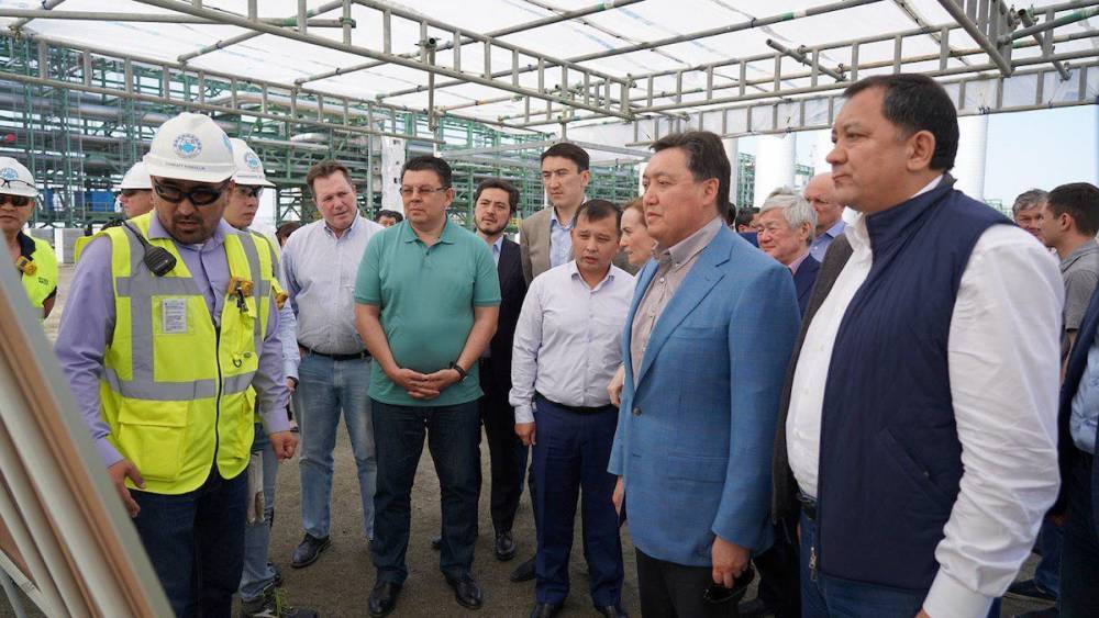 Аскар Мамин - Аскар Мамин посетил месторождение Тенгиз - nur.kz - Атырауская обл.