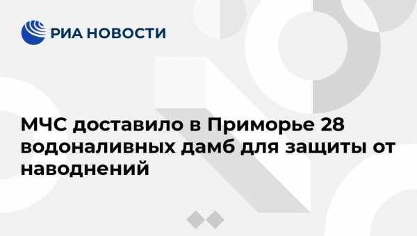 МЧС доставило в Приморье 28 водоналивных дамб для защиты от наводнений - vestirossii.com - Москва - Россия - Приморье край - Еврейская обл.