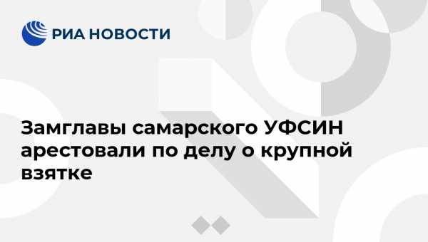Александр Хинштейн - Замглавы самарского УФСИН арестовали по делу о крупной взятке - vestirossii.com - Самарская обл.